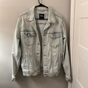 Men’s M Zara Denim Jacket (light blue/grey)